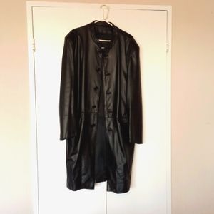 Vintage Leather Trench Coat